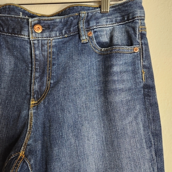 Lands End Womens Midrise Slim Ankle Crop Jeans-Size 14 - Picture 2 of 10